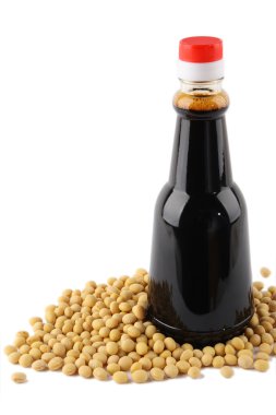 Soy sauce and soybean clipart