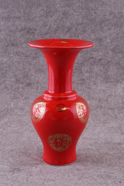 Červený čínský porcelán — Stock fotografie