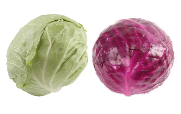 Green and purple cabbage — Stock Photo, Image