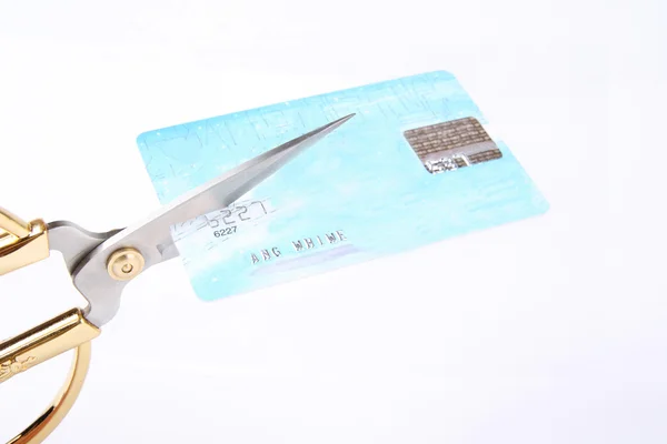 Cartão de crédito cortado — Fotografia de Stock