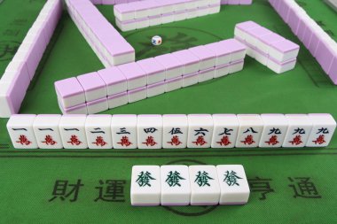 Mahjong tiles clipart