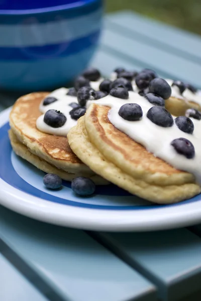 Shades of Blue Pancakes — Stock Photo, Image