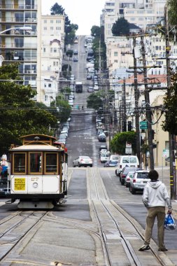 Streetcar in San Francisco clipart