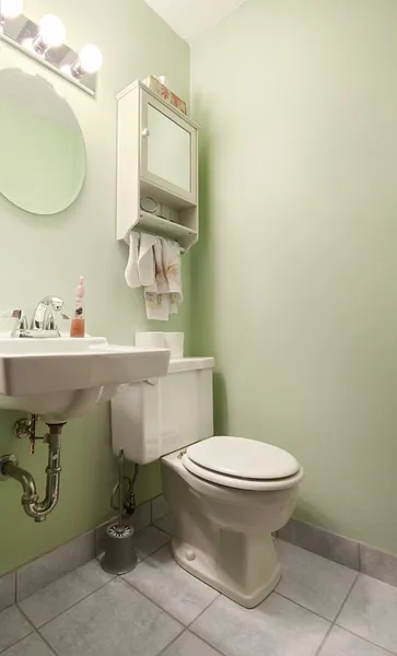 Salie groene badkamer — Stockfoto