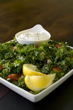Tabbouleh Salad with Dip clipart