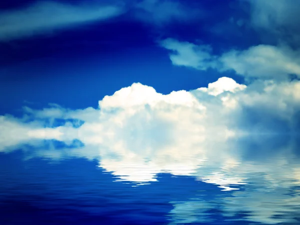 stock image Solar sky and water