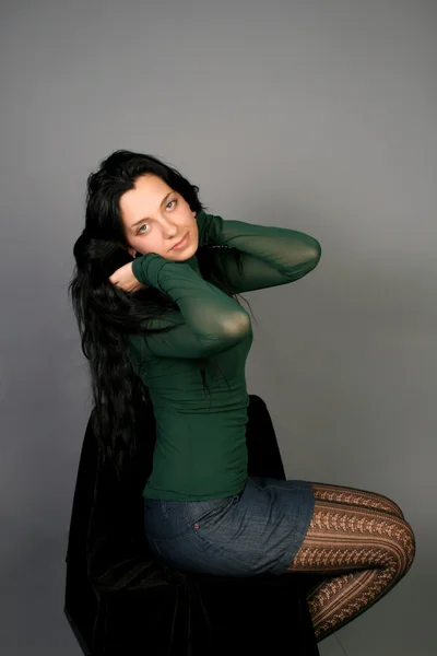 Sexy žena pózující ve studiu — Stock fotografie
