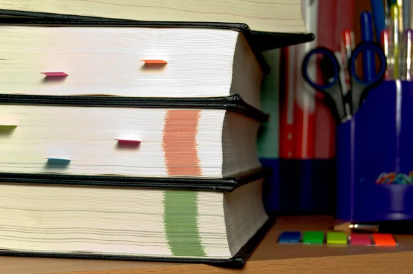 Stack of hardcover books — Stock Photo, Image