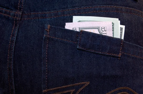 Dólares en el bolsillo . —  Fotos de Stock