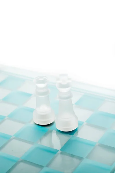 Schachkönigin und König — Stockfoto