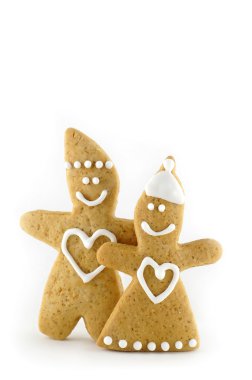 Gingerbreads in love clipart