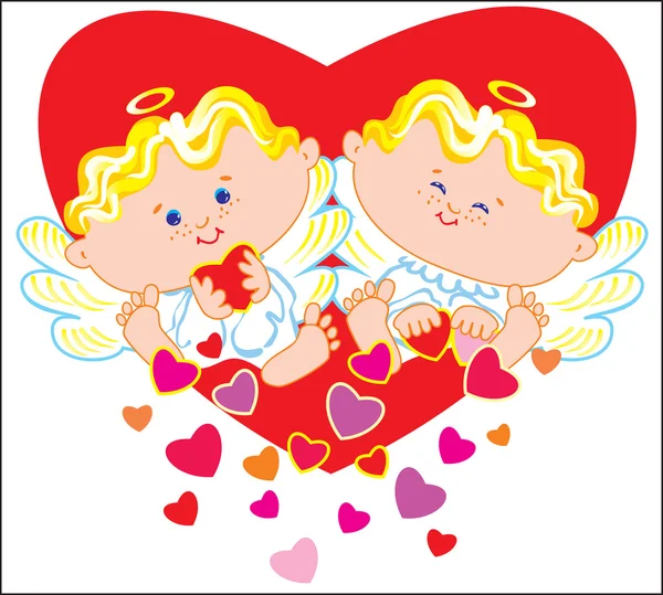 Dois anjos Ilustração De Stock
