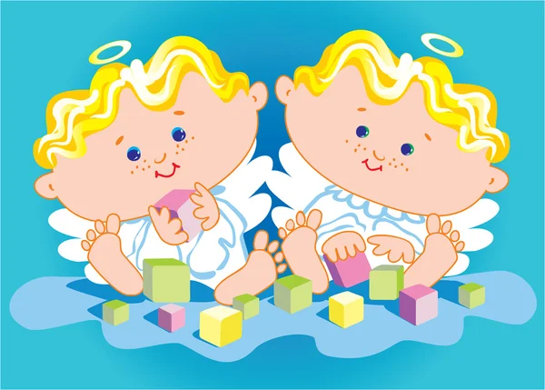 Playing angels — Stock Vector