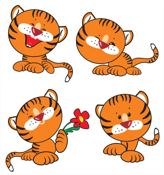 Orange tigrar — Stock vektor