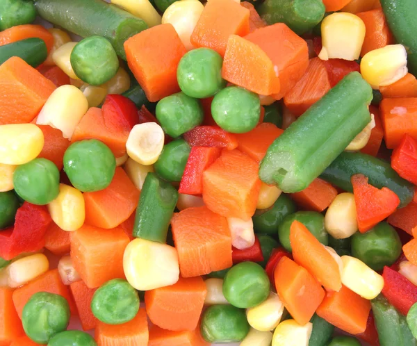 stock image Mix of cooked vegetable on plate