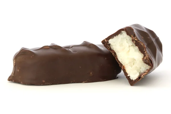 Chocolate bar de coco coberto — Fotografia de Stock