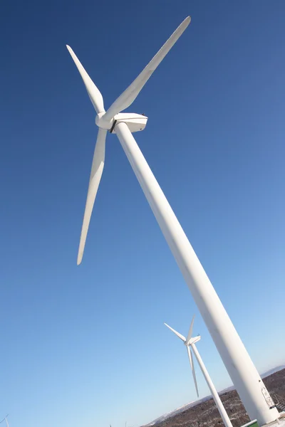 Single wind turbine in winter — Stock Photo, Image