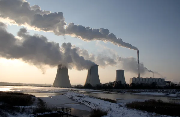 Elektrownia węglowa — Zdjęcie stockowe