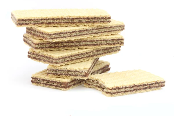 Filled wafers with chocolate — Stock Photo, Image