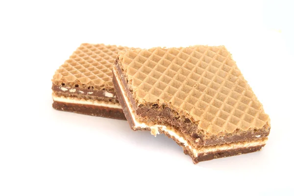 Filled wafer with chocolate — Stock Photo, Image