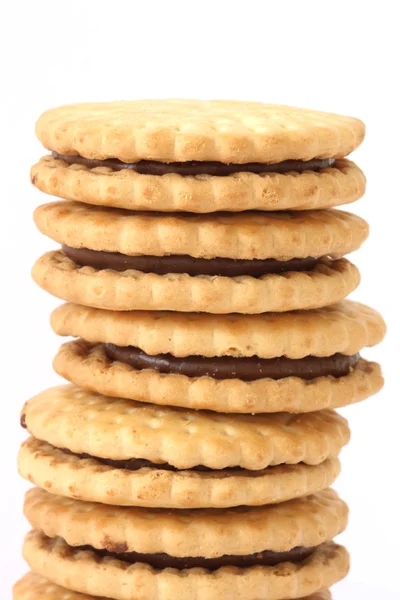 Stack of shortbread butter biscuits — Stock Photo, Image