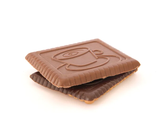 Biscoito de manteiga coberto com chocolate — Fotografia de Stock