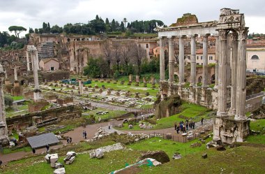 Roman Forum Romanum in Italy clipart