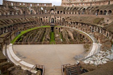 Inside the Colosseum in Rome clipart