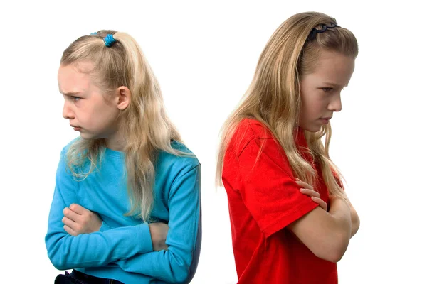 Két lány dühösek egymásra — Stock Fotó