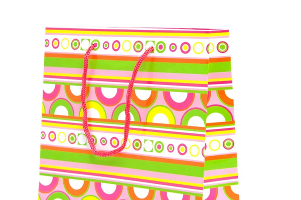 Üst kısmındaki renkli alışveriş çantası — Stok fotoğraf