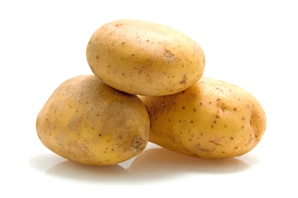 Zásobník tří brambor — Stock fotografie