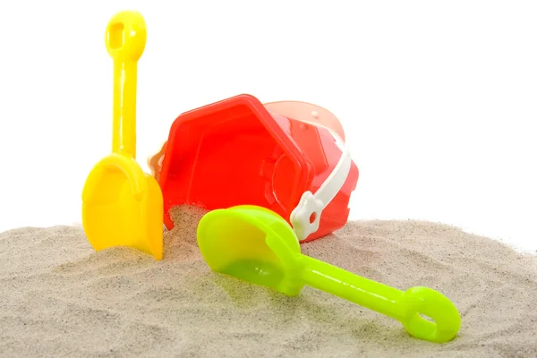 Plastic speelgoed voor spelen op het strand — Stockfoto