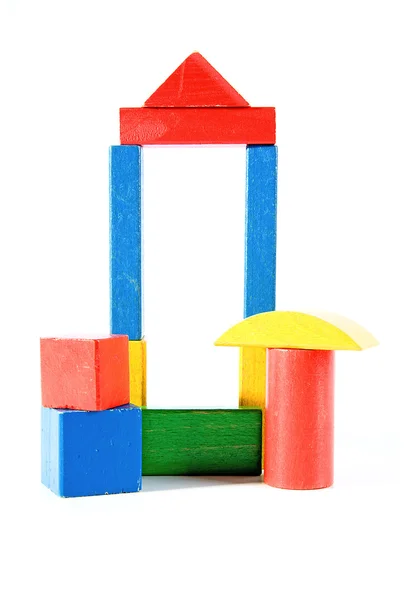 Coloridos bloques de construcción de madera — Foto de Stock
