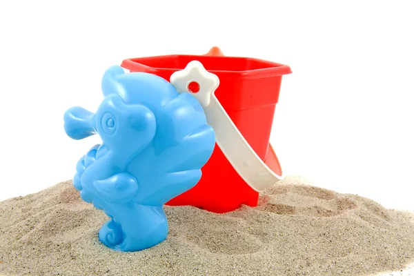 Brinquedos de plástico para brincar na praia — Fotografia de Stock