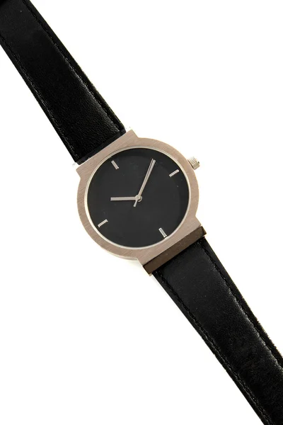 Czarny zegarek — Zdjęcie stockowe