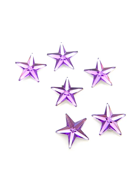 Purpurové hvězdy konfety — Stock fotografie