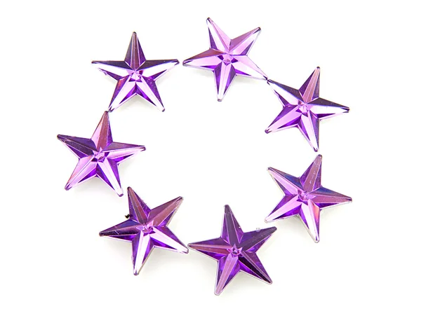 Paarse sterren confetti — Stockfoto