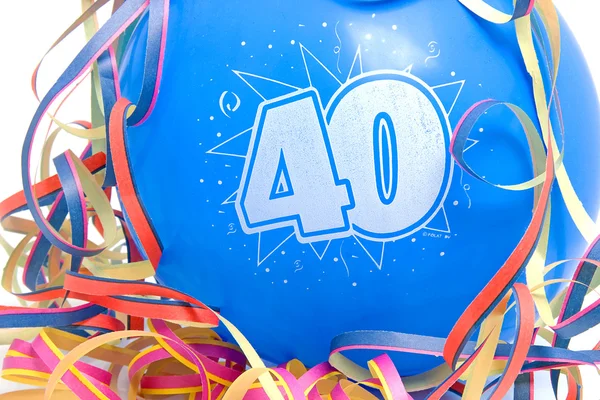 Birthday balloon with the number 40 — Stock Photo, Image