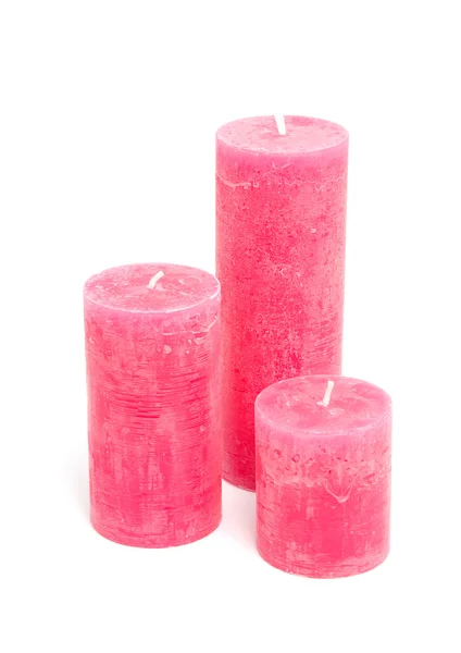 Pink candles — Stock Photo, Image