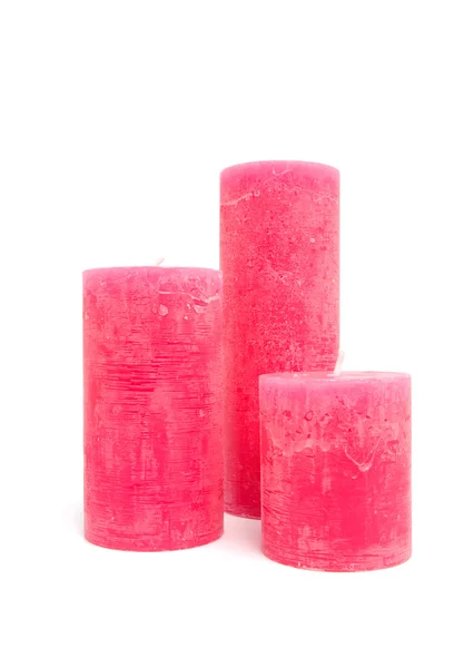 Velas rosa — Fotografia de Stock