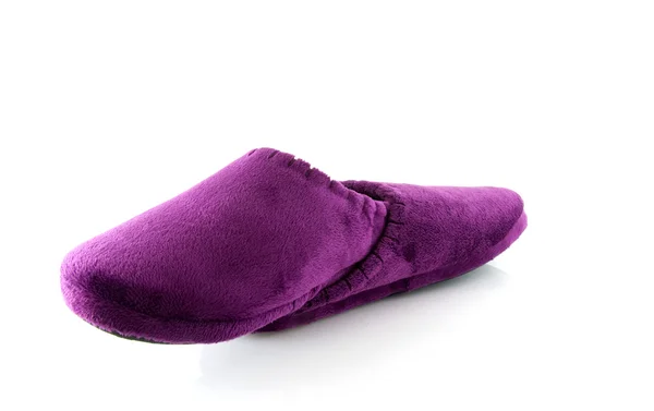 Pair of purple slippers — Stock Photo, Image