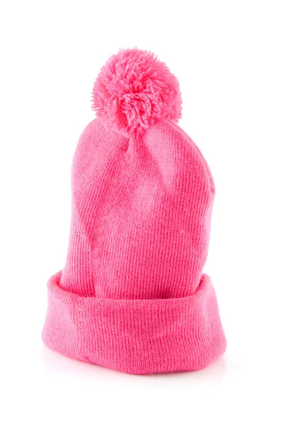Sombrero de invierno rosa cálido — Foto de Stock