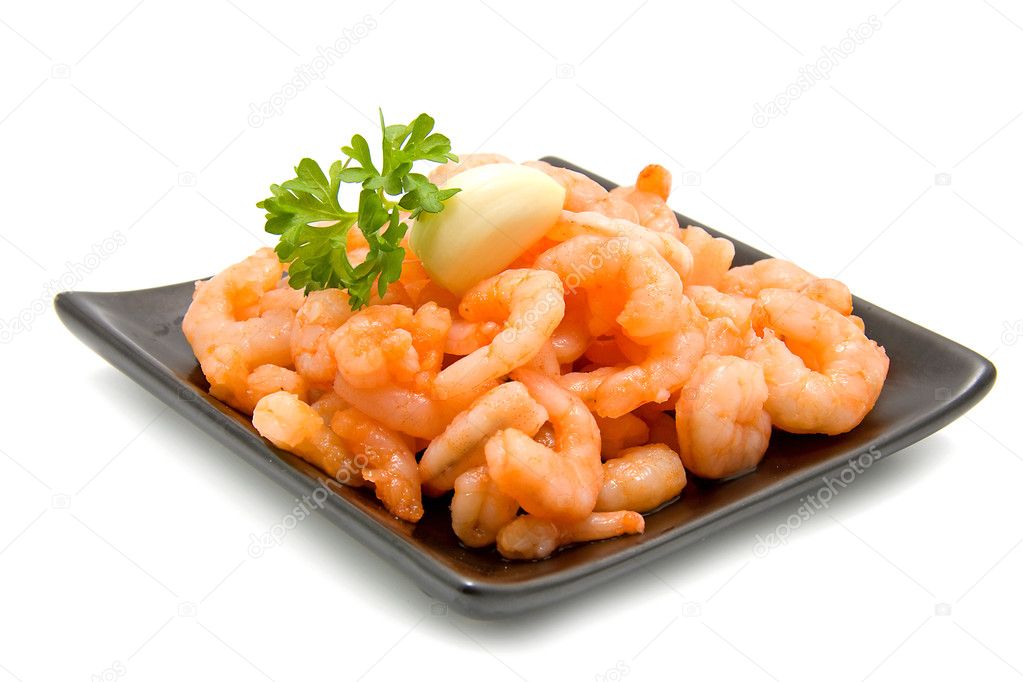 Fresh orange shrimps