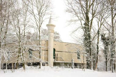 Mosque in the snow clipart