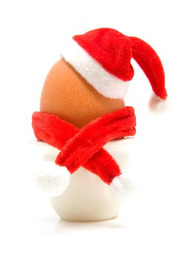 Dressed up christmas egg clipart