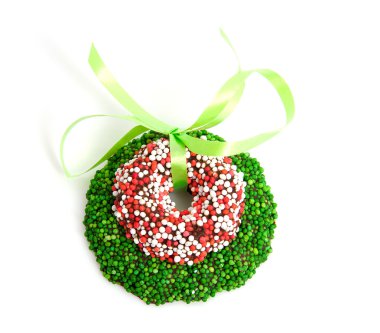 Christmas candy wreat clipart