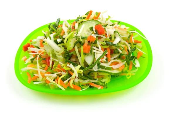 Zöld friss fejes salátával — Stock Fotó