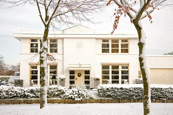 stock image Nice house in the snow