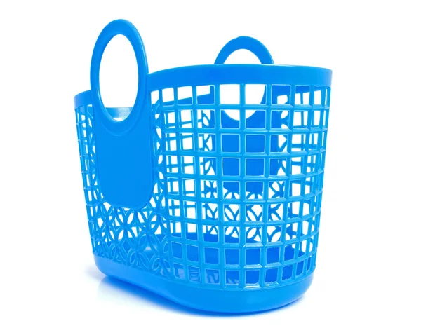 Blue plastic shopping bag — Stock Photo, Image