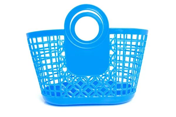 Bolsa de compras de plástico azul — Foto de Stock